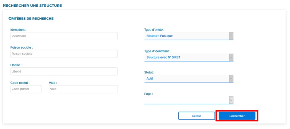 Recherche de destinataires dans l'annuaire