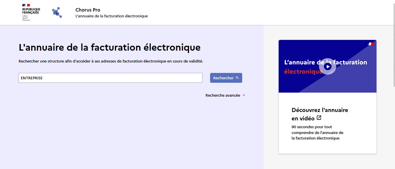 Exemple de recherche par dénomination