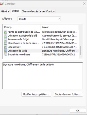Vue "utilisation de la clef"